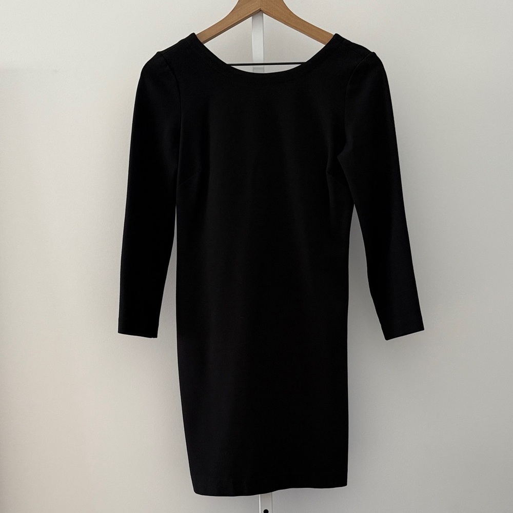 BANANA REPUBLIC black long sleeve mini dress size 4P